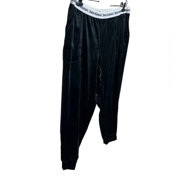 Juicy Couture Velour Black Pajama Loungewear Sleepwear - Picture 8 of 12